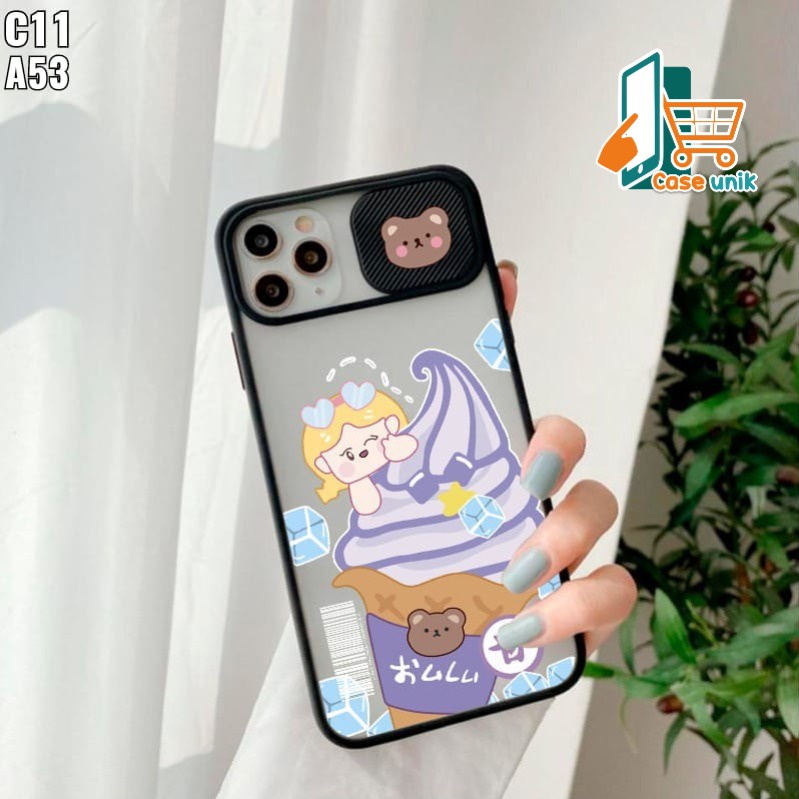 SS078 SOFTCASE slide KARAKTER  OPPO A15 A37 NEO 9 A5 A9 A52 A92 A53 A54 A16 A31 A3S A5S F9 A7 A12 A11K F1S A59 RENO 4 4F 2020 CS3335