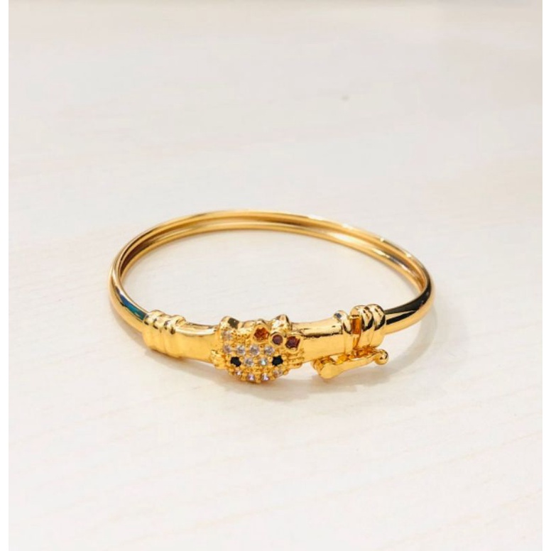 gelang tangan anak perempuan titanium anti karat dan luntur kitty permata