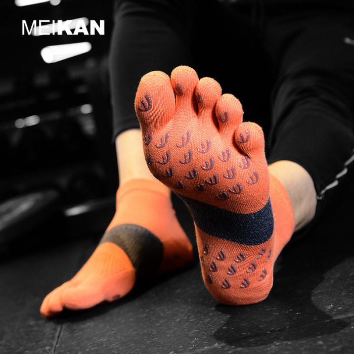 Kaos Kaki 5 Jari Five Toe Socks MEIKAN Anti Slip For Yoga/Indoor Sport