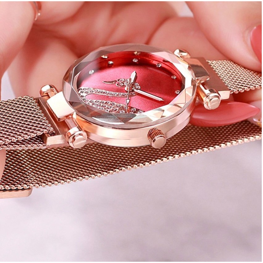 Jam Tangan Mewah Angsa SWAN A95 Magnet Mesh Korea Fashion Women's Wrist Watches