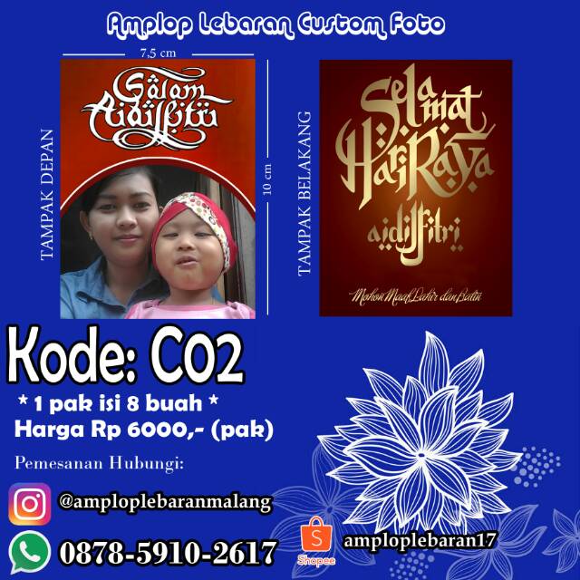 

Amplop Lebaran Custom Foto