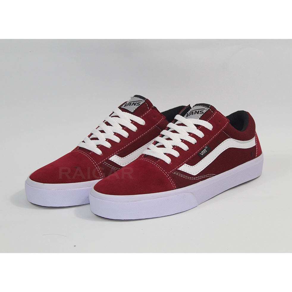 Sepatu Vans Pria Old Skool Polos Marun Sneakers Wanita Casual Canvas Ven Sekolah Cowok Murah Buat Gaya Terbaru 2022