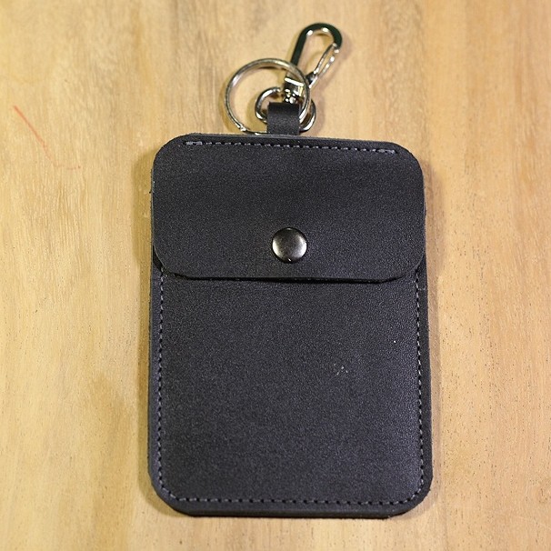 dompet stnk mobil / motor kulit sapi asli warna hitam | keychain