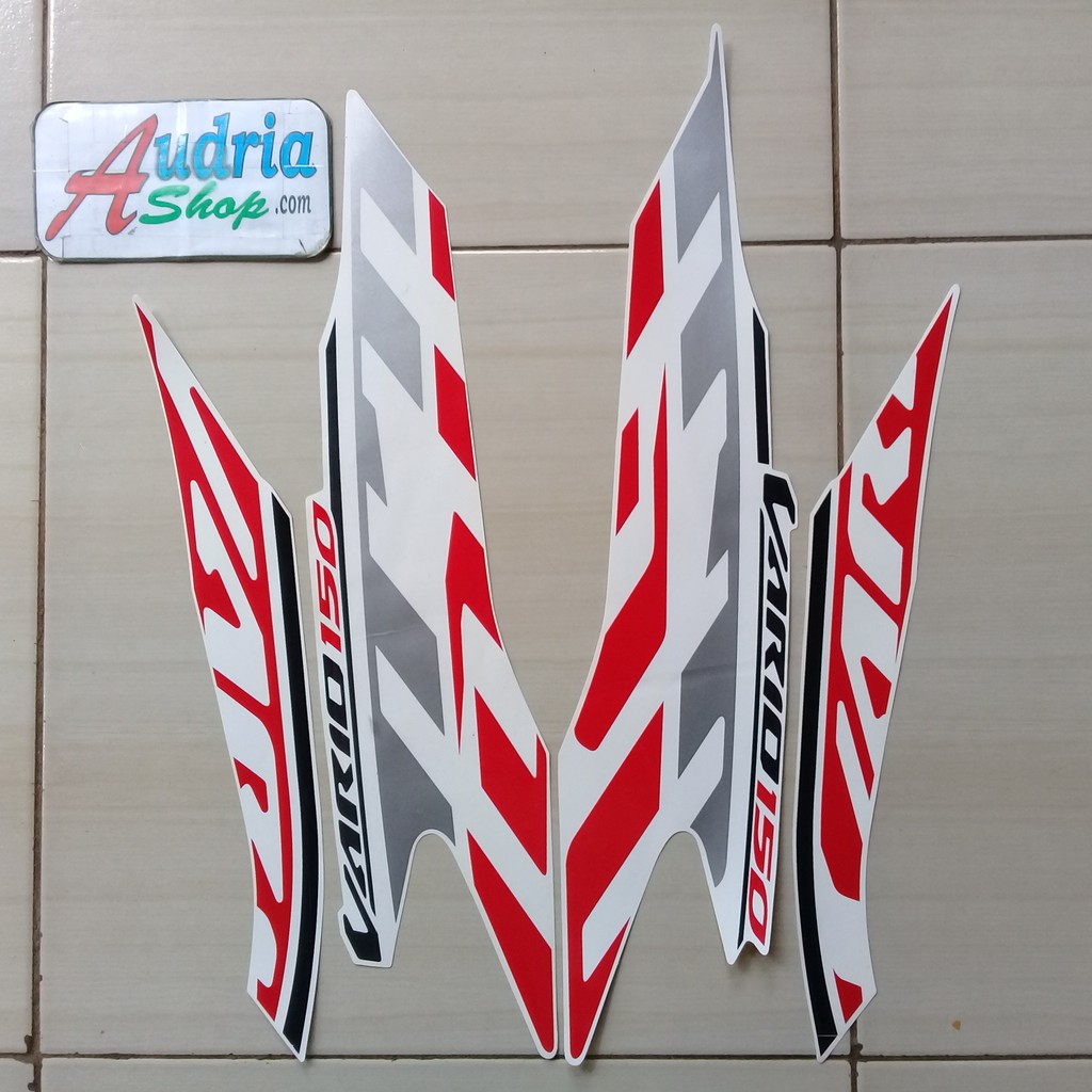 Sticker Striping Motor Honda Vario 150 Sporty 2020 Full Putih Merah Shopee Indonesia