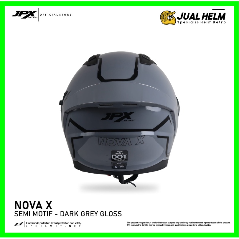 Helm JPX Nova X Semi Motif Dark Grey Glossy