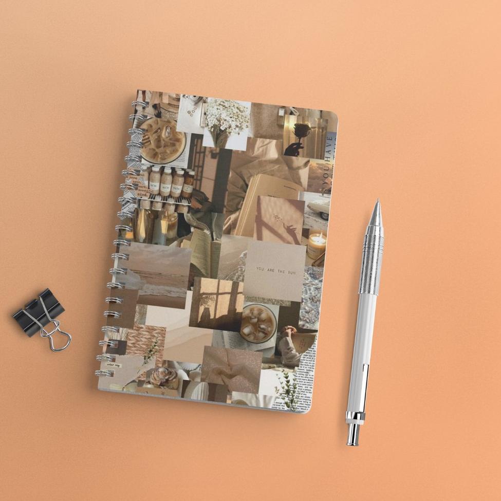 

[DISCOUNT 0HR62] Notebook Aesthetic Edition 1 Lined Grid Dot Ukuran A5 Ring Spiral Jurnal Catatan Buku Spiral Binder Pasti Murah