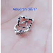 (COD)Anting jepit fashion wanita remaja dan dewasa bulat perak asli 925/silver lapisan emas putih murni..