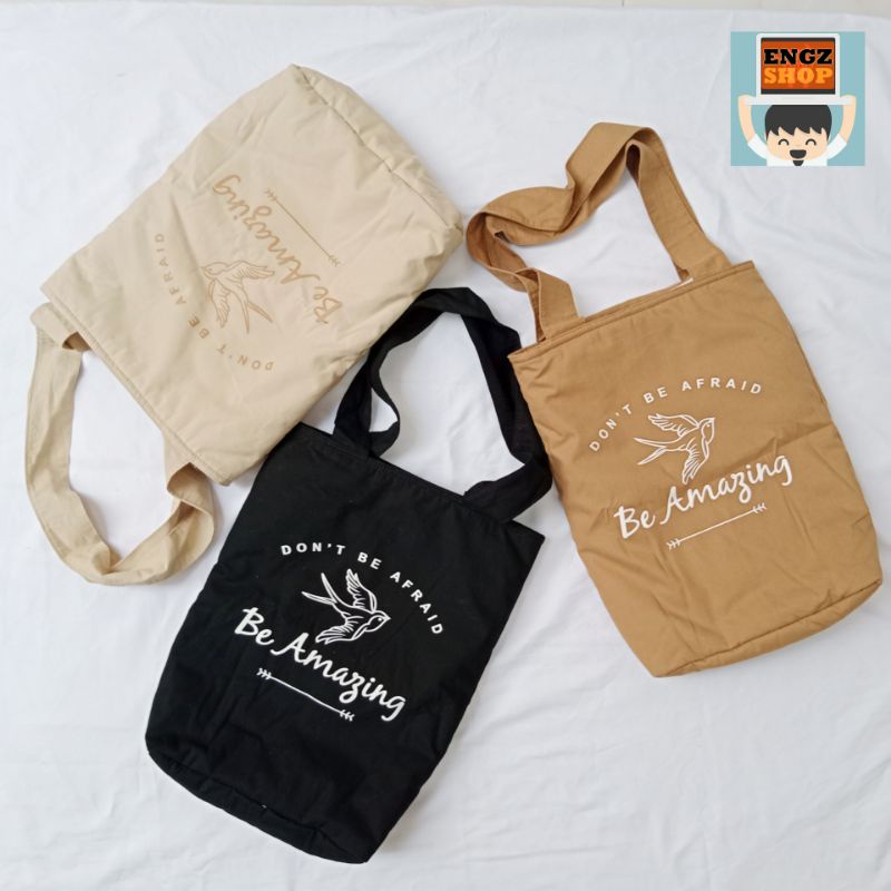 Tote Bag Kuliah / Totebag Laptop be Amazing