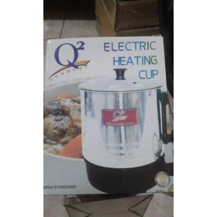 MUG/ Teko Listrik STAINLESS Q2 15 cm/ Pemanas Air/ Heater