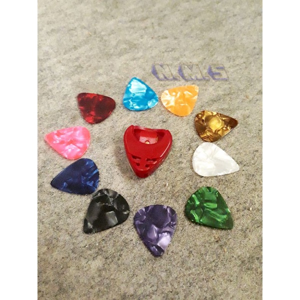 Pick Gitar  kerang tempat pick  tipis lentur 1 paket murah