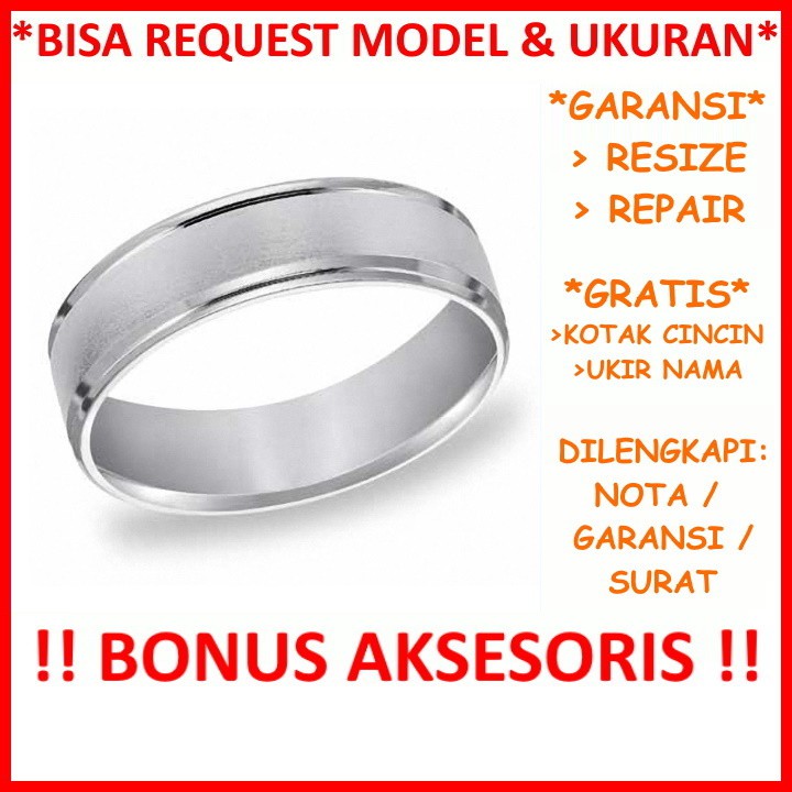 Gratis Tulis Nama Garansi Silver Asli Bisa Pesan Model Cincin Couple Perak Nikah Kawin Tunangan Id72