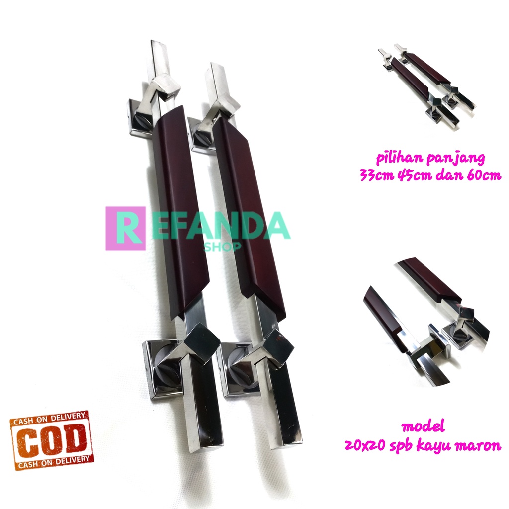 handle gagang tarikan pegangan pintu rumah minimalis panjang 33cm 45cm dan 60cm bahan stainless stee