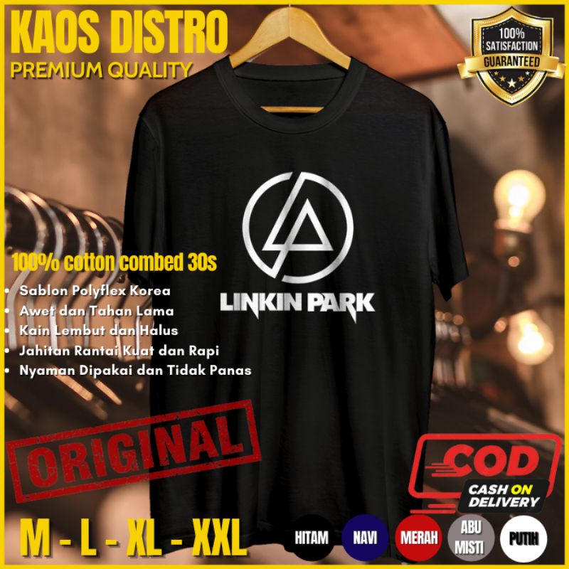 Kaos Band Linkin Park Baju Distro Pria Branded Original Cowok Keren Kekinian Linkin Park Circle