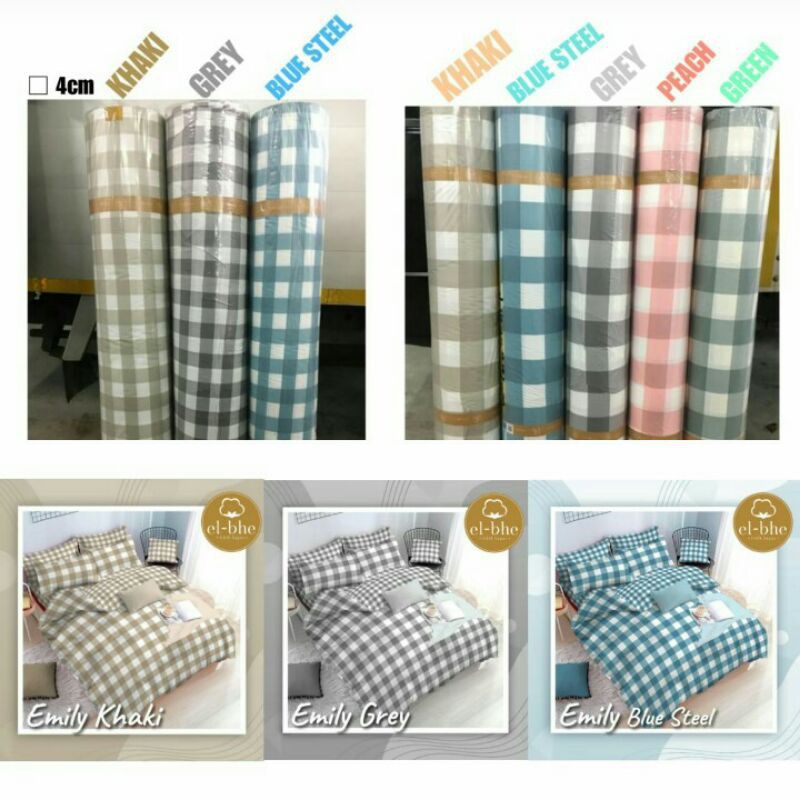 Jual bahan katun cvc lokal ada 6 pilihan warna(bahan/kain saja