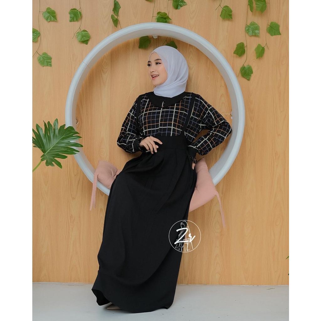 DRESS KAYLA ORI ZR ITYCREPE MIX CRINGKEL AIRFLOW GAMIS REMAJA KEKINIAN OVERALL LOOKS