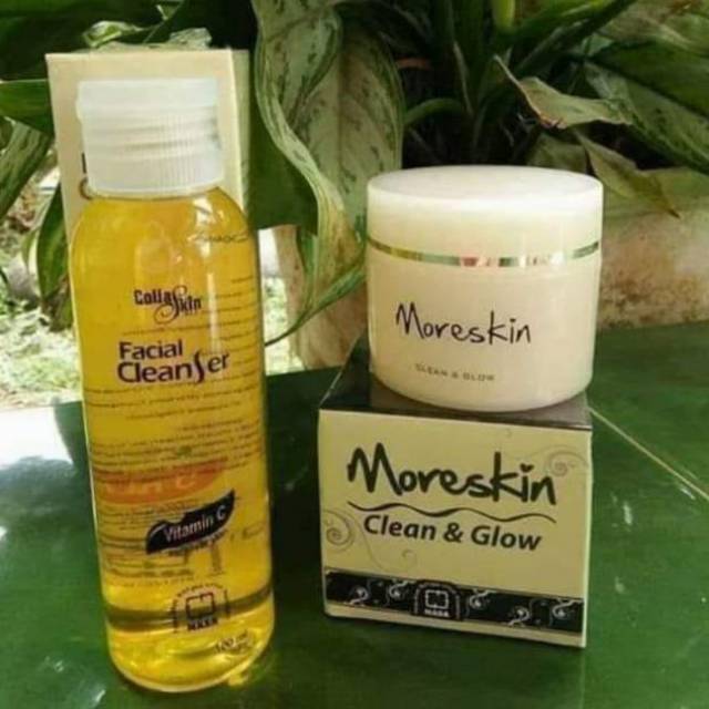 PAKET GLOWING NASA Kombinasi Moreskin Clean and Glow dan Collaskin