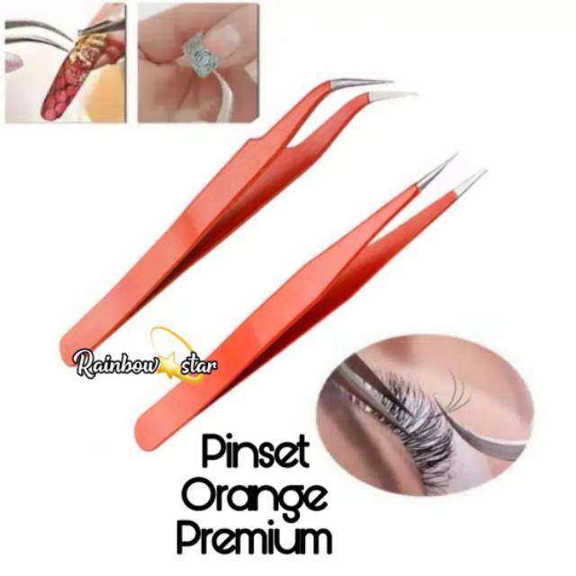 Pinset Warna Premium / Pinset Ekstensi Bulu Mata  / Tweezer Eyelash Extension