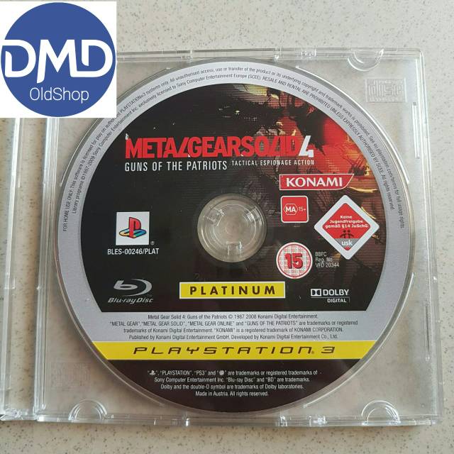 KASET PS3 METAL GEAR SOLID 4 ORIGINAL