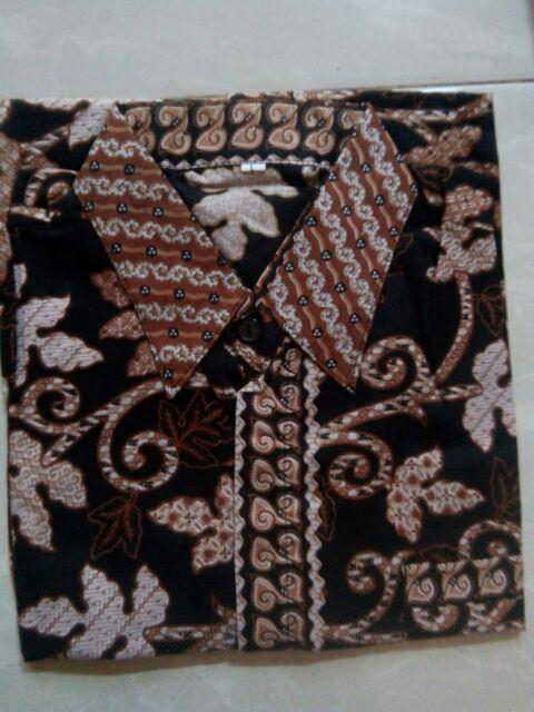 Kemeja Batik Lengan Panjang 021 Risna Batik Hrb0626 Hem Batik Murah Seno Sogan Bakung Padi Manggar