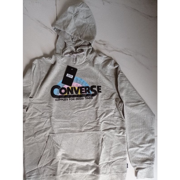Converse Pullover Hoodie Script Classic Men's - Grey