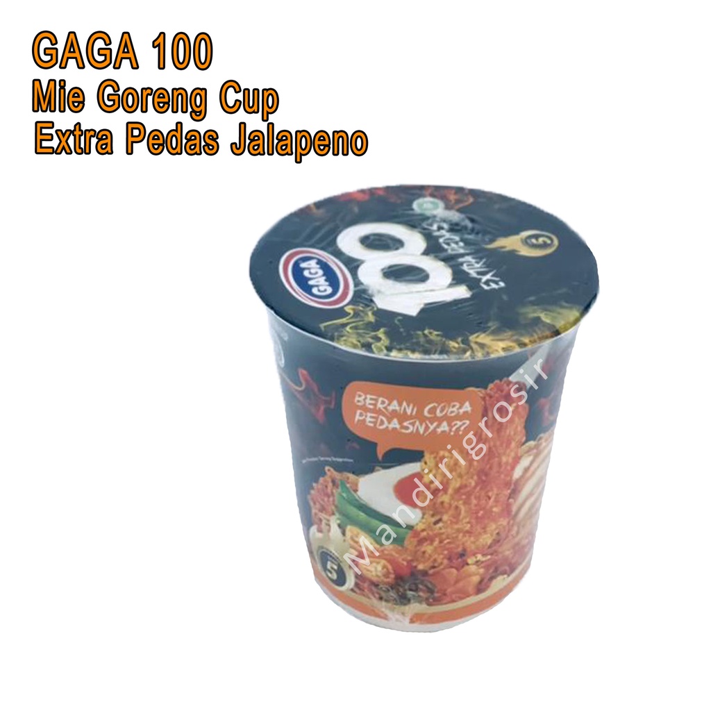 Mie Instan Cup *GAGA 100 * Ekstra Pedas * Goreng Jalapeno 75g