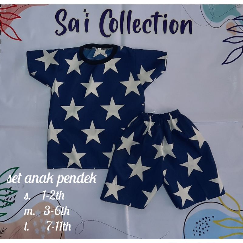 SETELAN ANAK chups BAJU ANAK/piyama anak pendek, Baju tidur