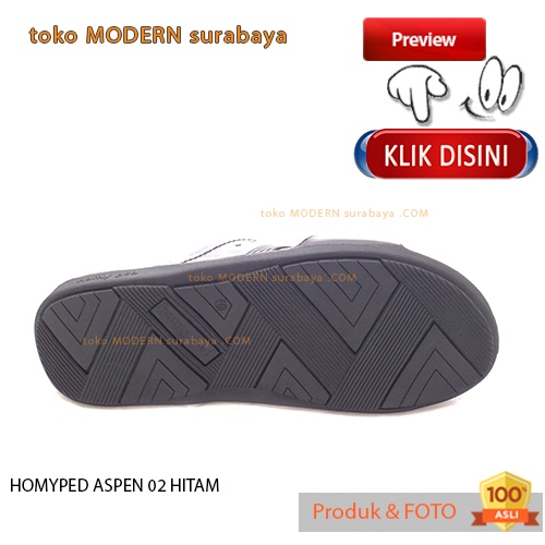 HOMYPED ASPEN 02 HITAM sandal pria sopan casual sandal slide