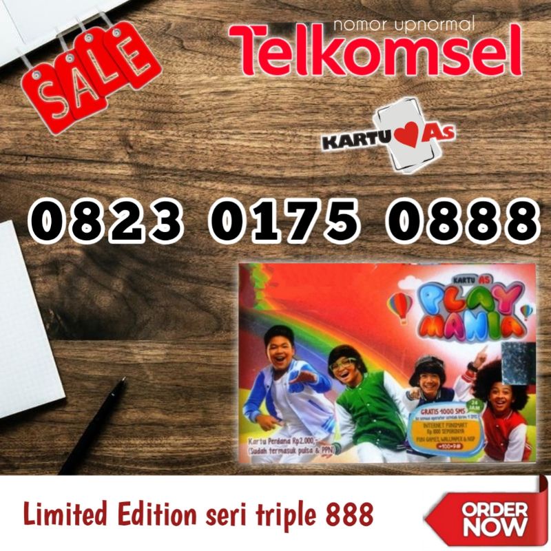 Perdana cantik  Telkomsel AS jadul play mania triple besar 888