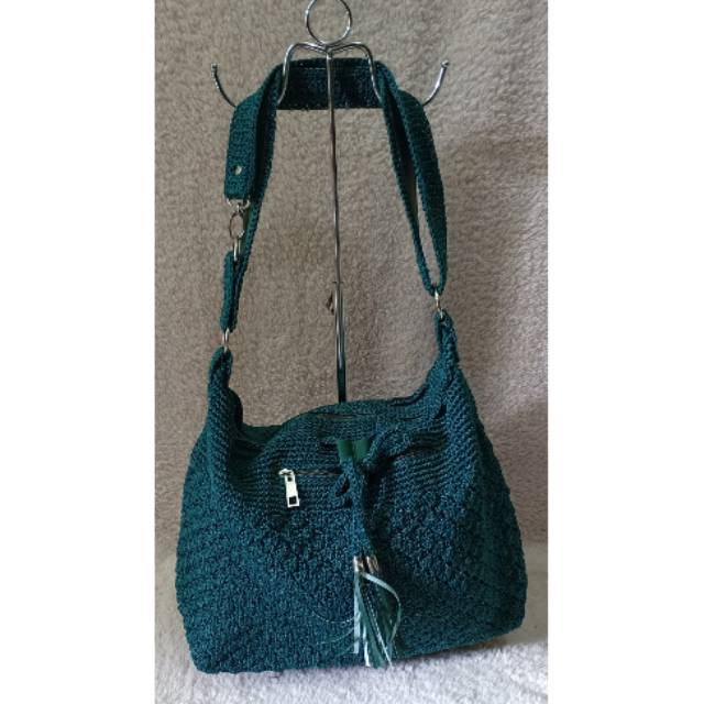 TAS RAJUT CANDY SERUT KECIL HIJAU BOTOL