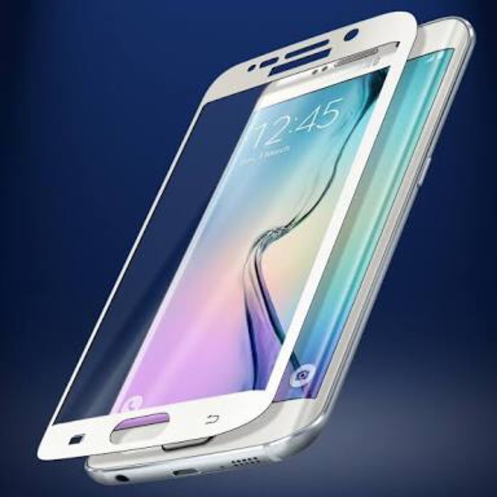 Tempered Glass PREMIUM Samsung Galaxy S6 Edge Full Coverage WHITE