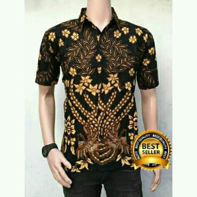 Kemeja Batik Pria/hem Batik Pria/baju Batik Modern Pria Ii Motif Mustika Ii Pbi