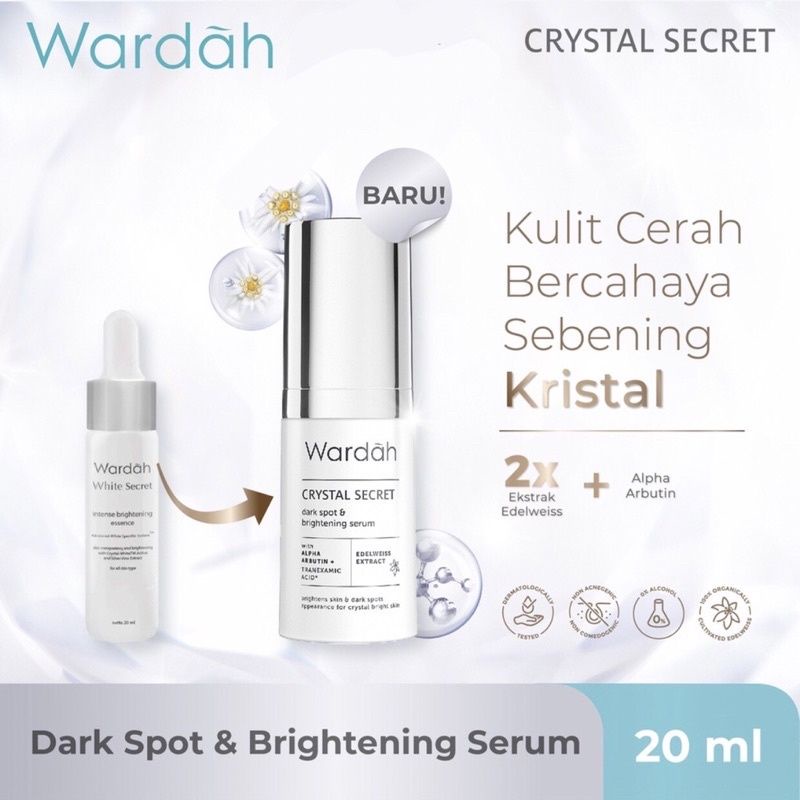 [20ml] Wardah Crystal Secret Dark Spot &amp; Brightening Serum | White Secret