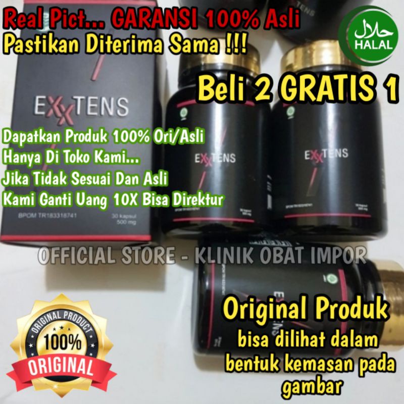 EXXTENS Asli 100% Original Pembesar Pebnis / Obat Kuat Tahan Lama Herbal / Suplemen Stamina Pria Amp