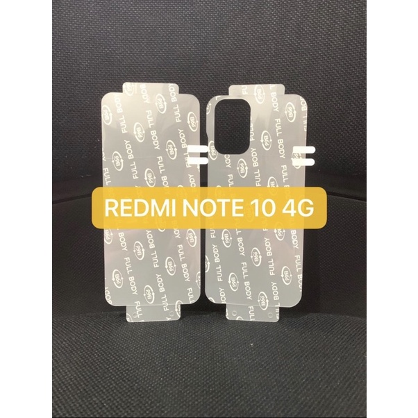 Hydrogel Redmi Note 10 / Note 10 Pro New - Screen Protector Full Body &amp; Back + Camera - UA