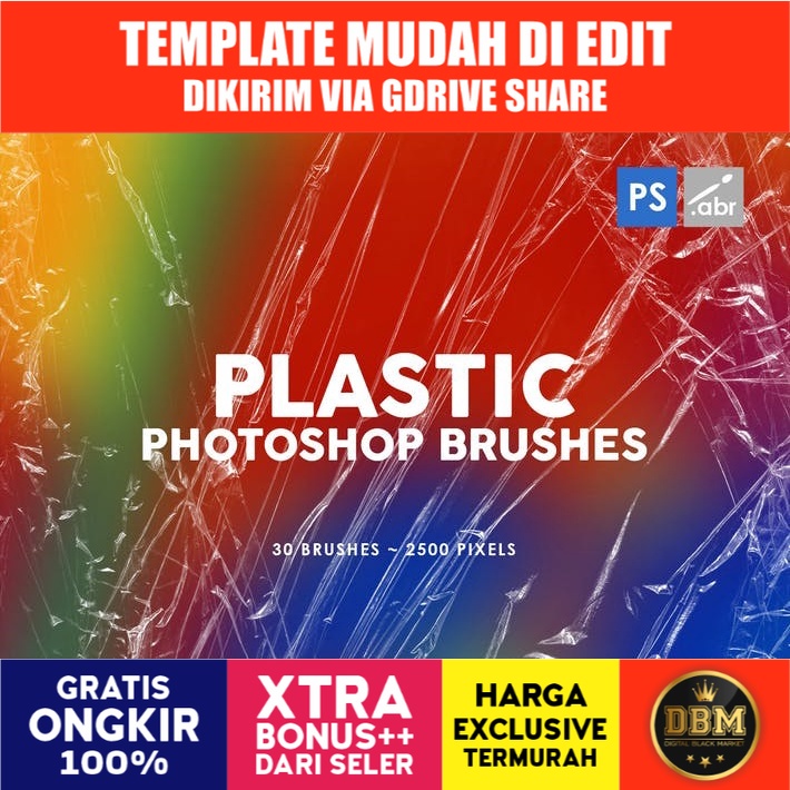 30 Plastic - Photoshop Stamp Brushes02