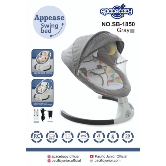 NEW ARRIVAL BABY SWING BED SB 1850 MERK SPACE BABY BY PACIFIC TENTUNYA KUAT DAN KOKOH | TEMPAT TIDUR