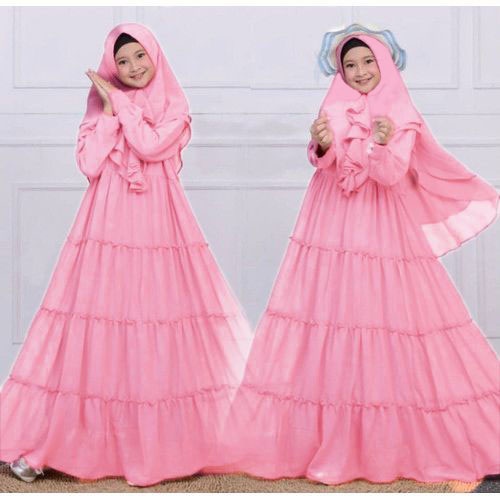 FenishaStire Baju Gamis Syar’i Anak Remaja Terbaru AINA Kids Usia 12-14 Tahun