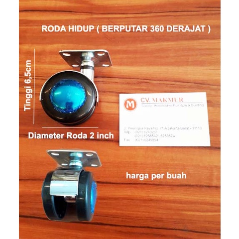 Roda Furniture 2 inch / 50mm hidup / Roda kaki sofa / Roda Rak castor