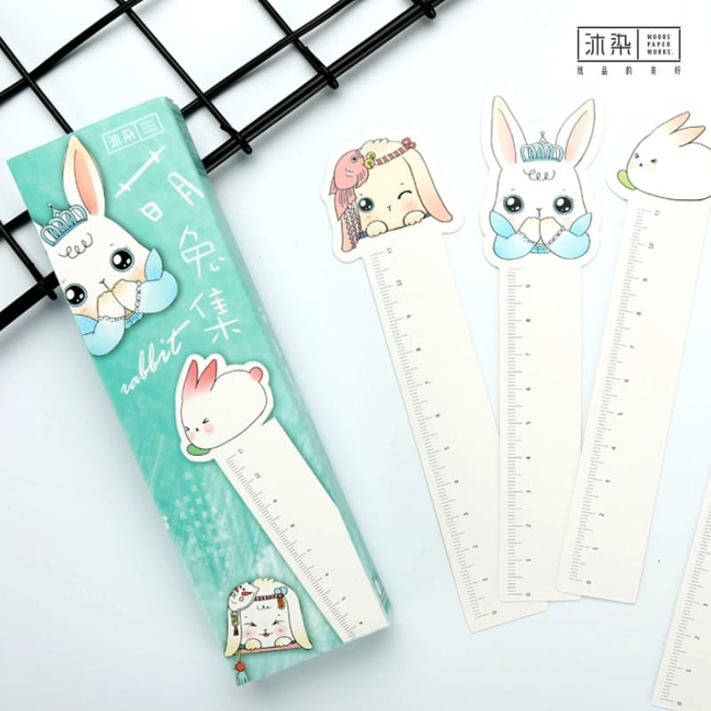 

5PCS PEMBATAS BUKU MOTIF CUTE RABBIT / PAPER BOOKMARK RABBIT SCALE