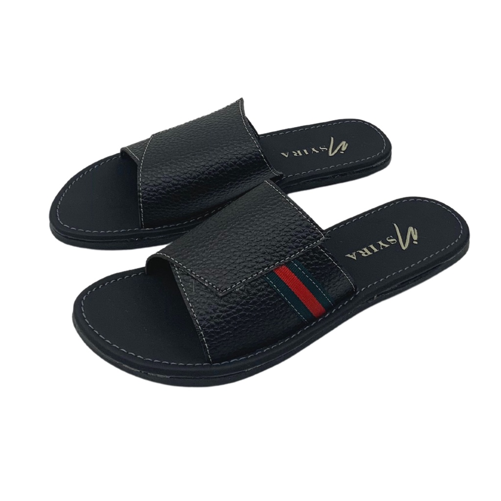 Insyira - Sandal Wanita Delma  / Sandal Papirut Wanita Non Slip Alas Hitam / Sandal Wanita Slop Polet Samping