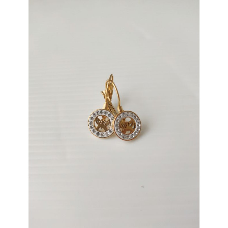 Anting Tusuk Permata Motif Kupu-Kupu import Wanita