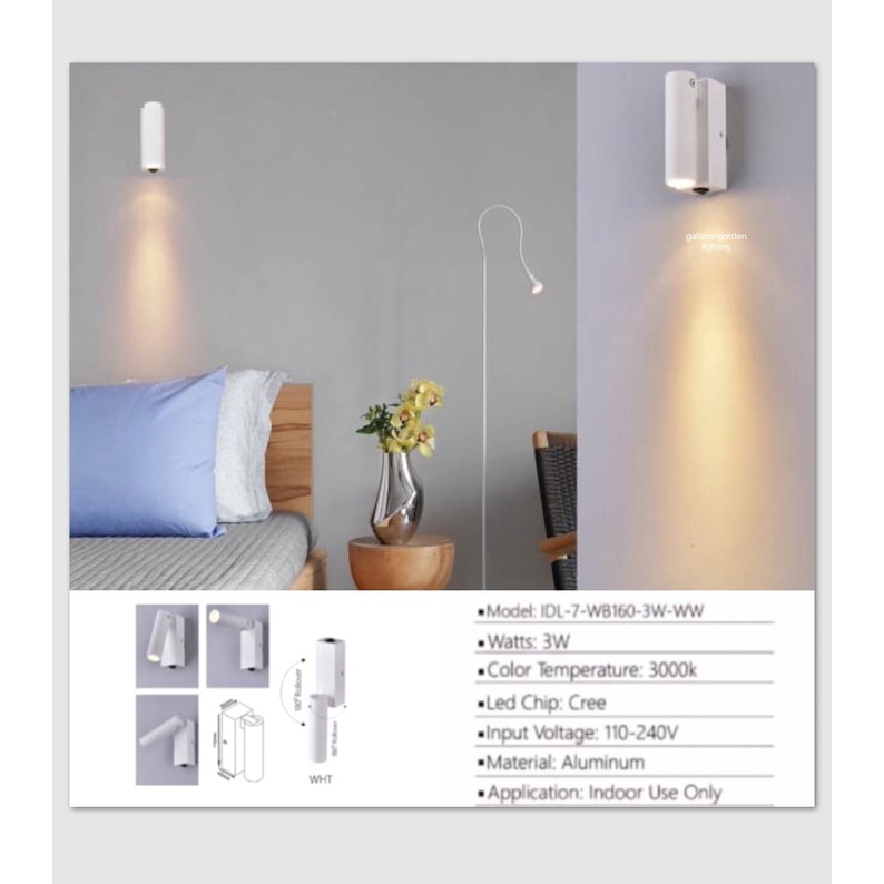 Lampu dinding led dekorasi kamar tidur minimalis 160-3watt