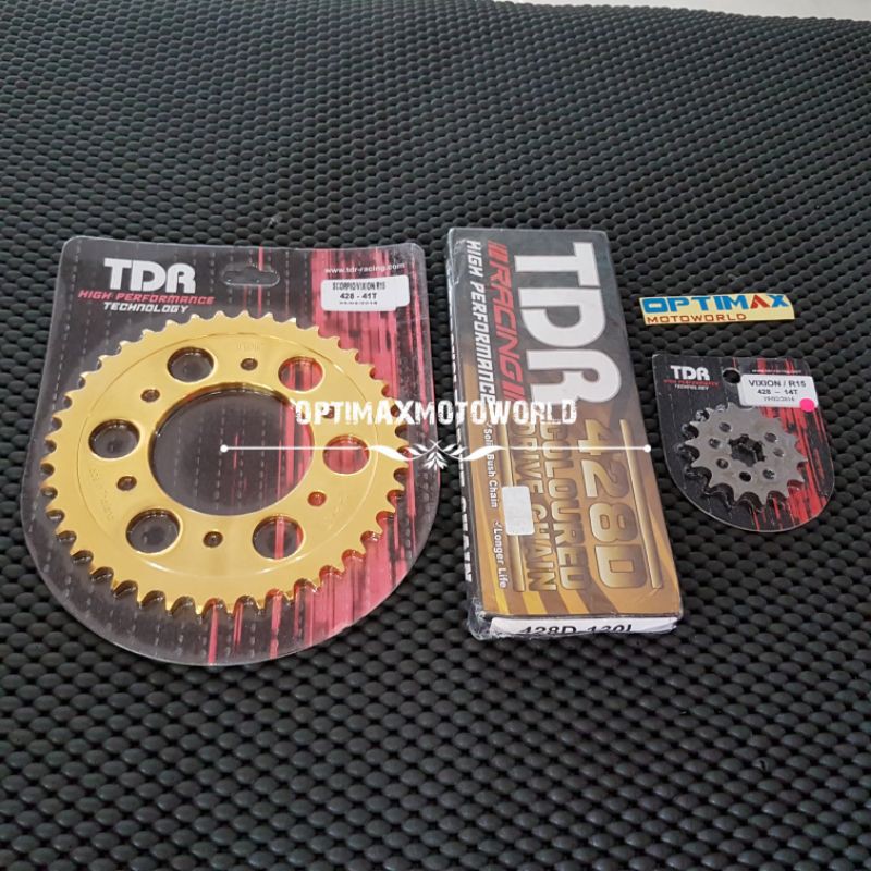 Paket Gear gir set TDR Vixion R15 Nva Nvl Original TDR