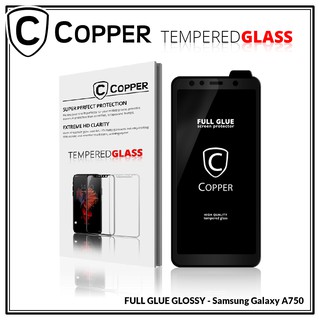 Samsung A7 2018 / A750 - COPPER Tempered Glass Full Glue Premium Glossy