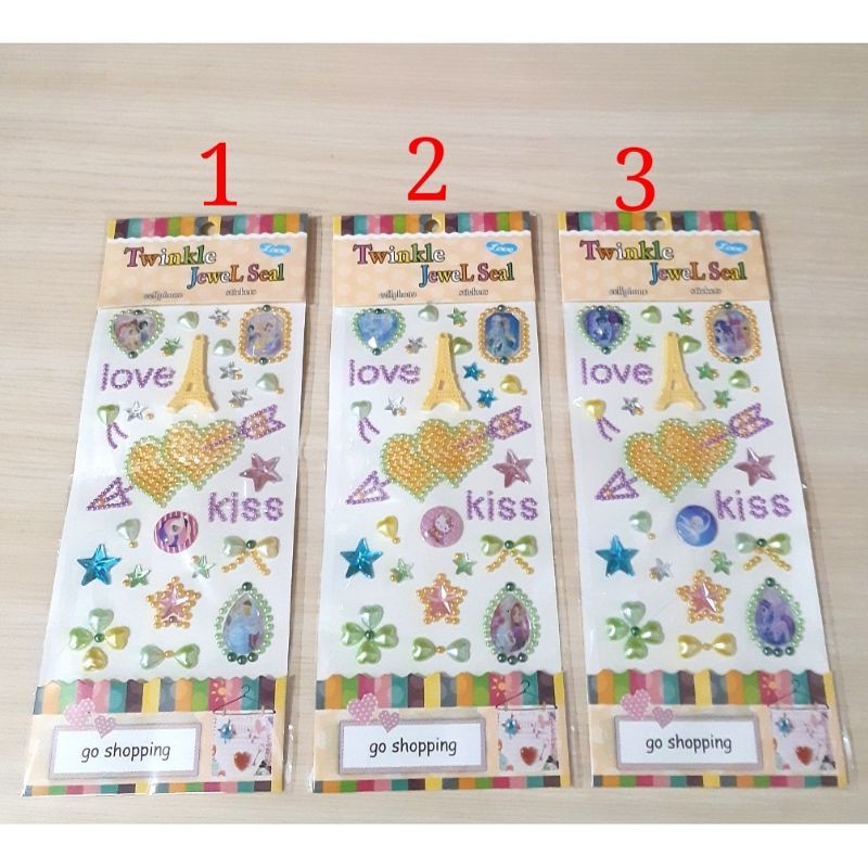 

stiker sticker mote kristal hiasan hp scrapbook frame