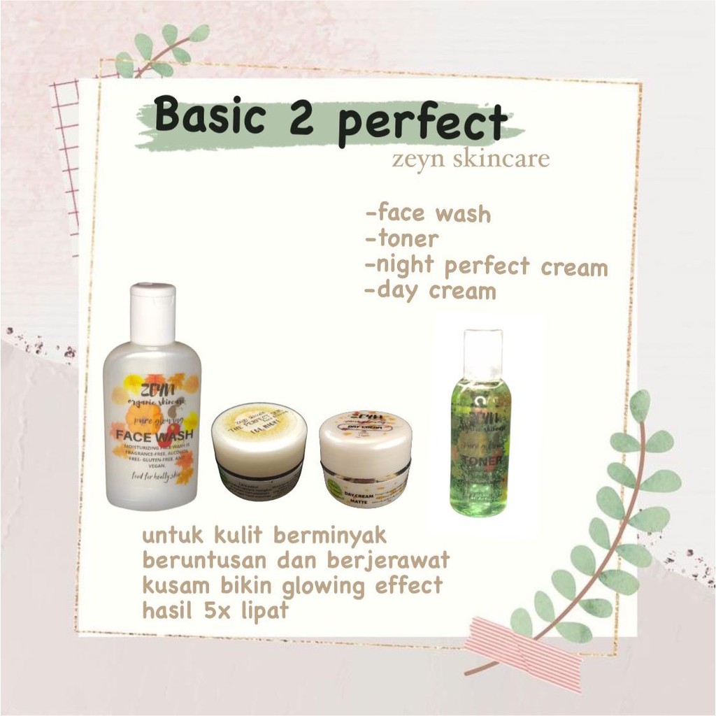 Paket Basic 2 Perfect Zeyn Skincare Organic