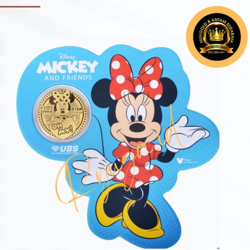 Gift Series UBS Disney 0,1 Gram Miki Mickey Mini Minnie Mouse Donald Daisy Duck UBS Lifestyle-Minnie Mouse