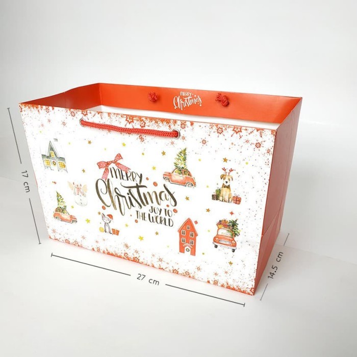 

(TERLARIS) Paperbag Tempat Box Paper Bag Natal Tas Kertas Bingkisan Dus Christmas