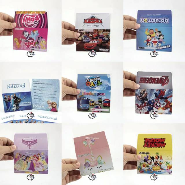 Undangan KARAKTER Ulang Tahun Anak