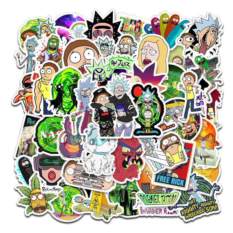 50pcs / pack Classic Anime Cartoon Stickers For Laptop / Mobile / Skateboard